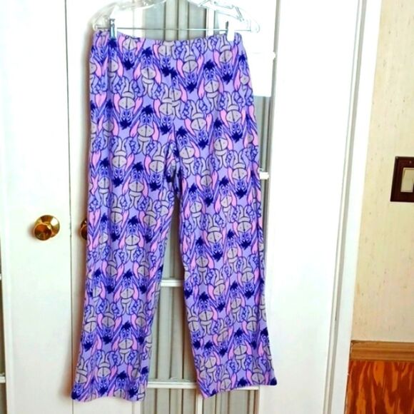 DISNEY FLEECE Purple  Eore Pajama Pants L‎ - Picture 1 of 7